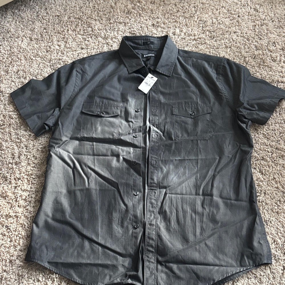 Express Charcoal Short Sleeve Shirt